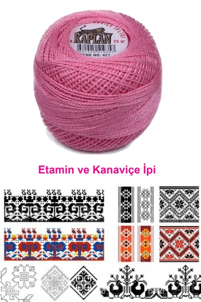 LitaeTrend Kaplan Etamin Ve Kanaviçe İpi 8 No Kod/Renk: 427 - Royaleks - Resim 2