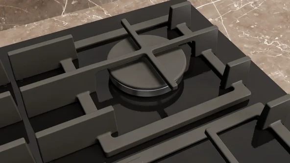 SİEMENS EP6A6PI40O iQ500 Gazlı Ocak 60 cm Sert cam, Siyah - 4