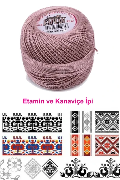 LitaeTrend Kaplan Etamin Ve Kanaviçe İpi 8 No Kod/Renk: 1010 - Royaleks - Resim 2