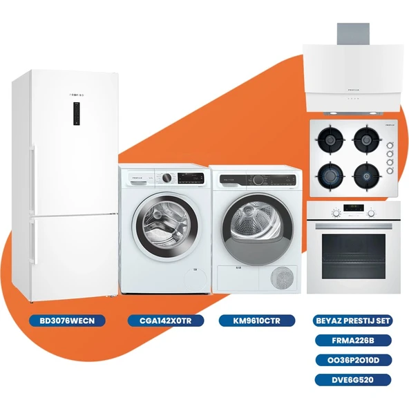 Profilo Çeyiz Paketi 2 (Buzdolabı, Çamaşır Mak, Kurutma Mak, Ankastre Set) ürün görseli 1
