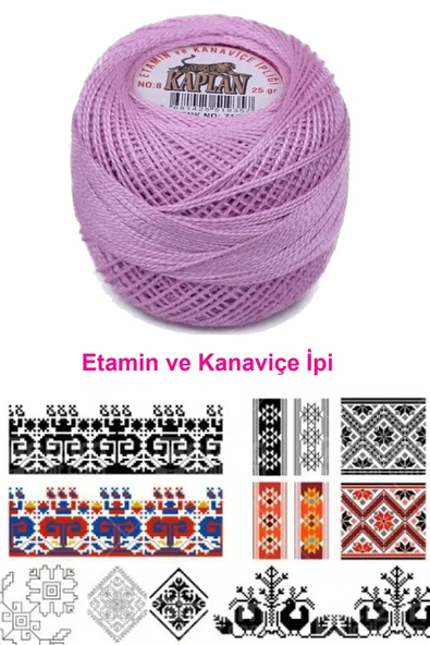 LitaeTrend Kaplan Etamin Ve Kanaviçe İpi 8 No Kod/Renk: 717 - Royaleks - Resim 2