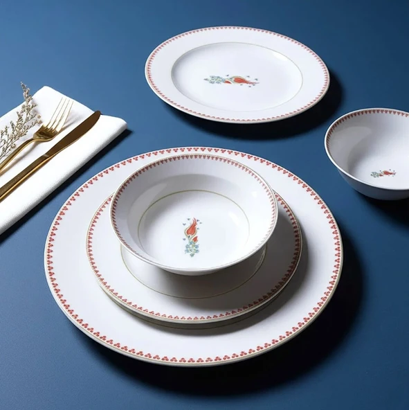 Güral Porselen Yonca 24 Parça Yemek Takımı 7014 - 2