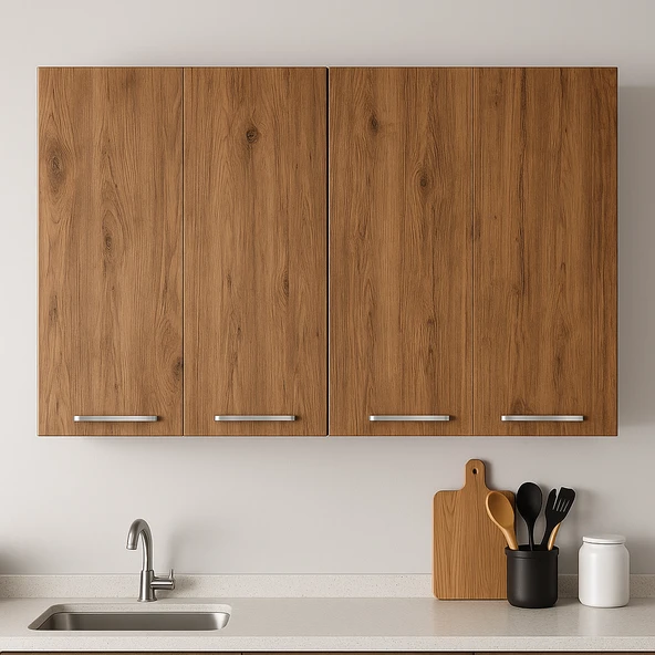 140LIK ATLAS ÇAM ÜST MODÜL, MUTFAK DOLABI, ÇOK AMAÇLI DOLAP, KİLER DOLABI - 4