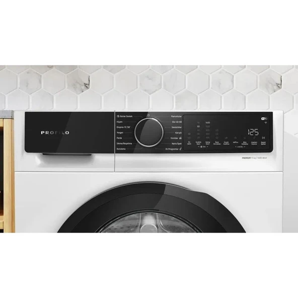 Profilo CGK264Z0TR Çamaşır Makinesi 11 kg 1400 Devir Beyaz - Resim 2