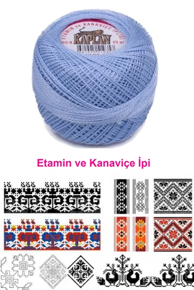 LitaeTrend Kaplan Etamin Ve Kanaviçe İpi 8 No Kod/Renk: 799 - Royaleks - Resim 2