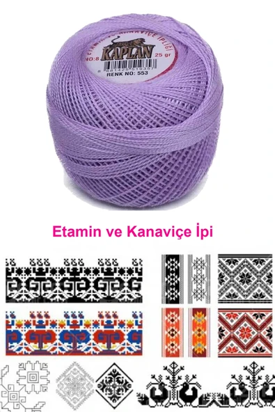 LitaeTrend Kaplan Etamin Ve Kanaviçe İpi 8 No Kod/Renk: 553 - Royaleks - Resim 2