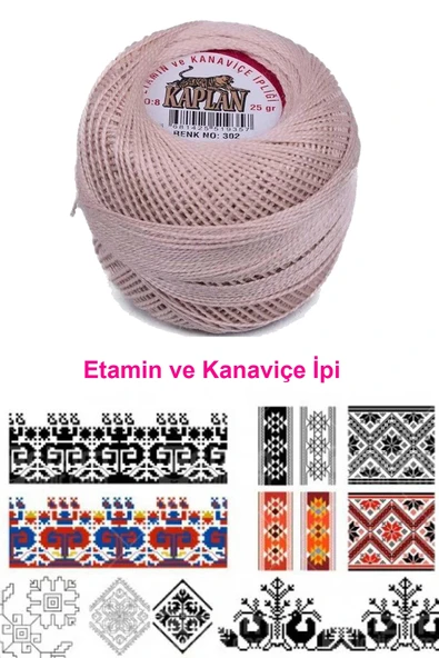 LitaeTrend Kaplan Etamin Ve Kanaviçe İpi 8 No Kod/Renk: 302 - Royaleks - Resim 2