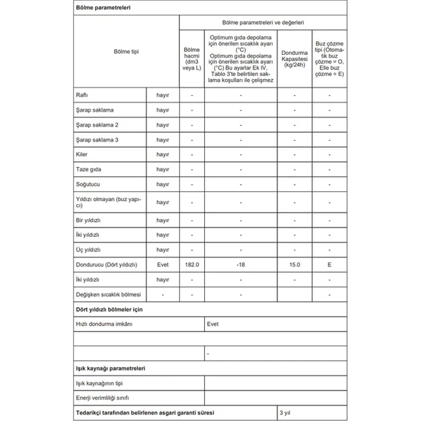 Profilo DF1024WEVV E Enerji Sınıfı 182 Lt 6 Çekmeceli Derin Dondurucu - Resim 5