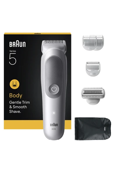 Braun Vücut Tıraş Makinesi Series 5, +6 Aksesuar, Su Geçirmez, BG5550
