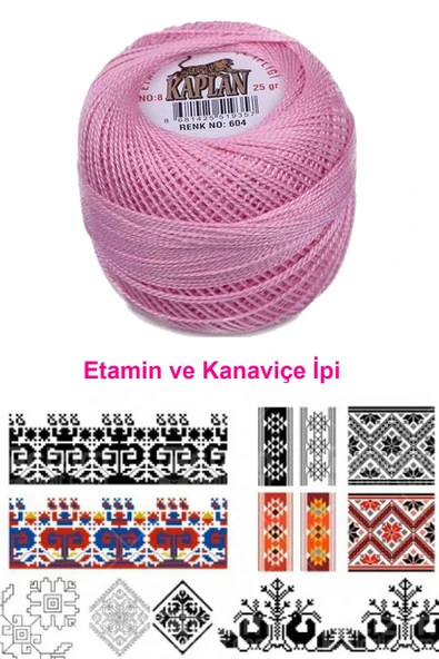 LitaeTrend Kaplan Etamin Ve Kanaviçe İpi 8 No Kod/Renk: 604 - Royaleks - Resim 2