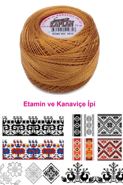 LitaeTrend Kaplan Etamin Ve Kanaviçe İpi 8 No Kod/Renk: 1012 - Royaleks - Resim 2