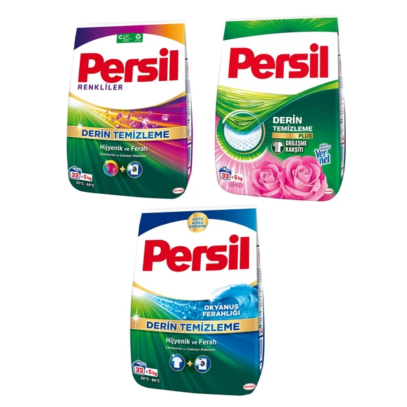 Persil 5 kg Renkliler+Gülün Büyüsü+Okyanus 3 lü Karma Paket - 1