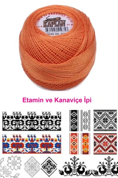 LitaeTrend Kaplan Etamin Ve Kanaviçe İpi 8 No Kod/Renk: 244 - Royaleks - Resim 2