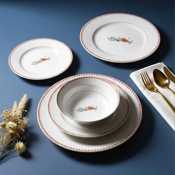 Güral Porselen Yonca 24 Parça Yemek Takımı 7014 - 7