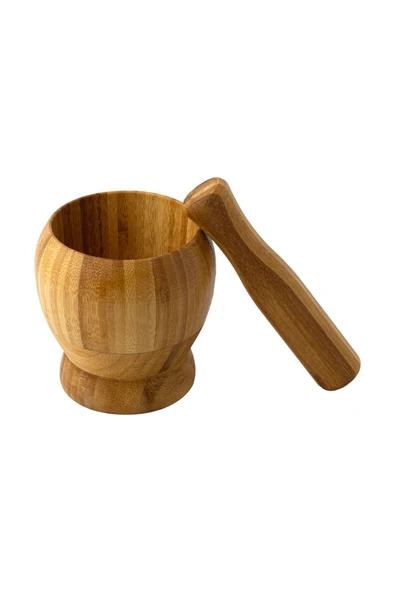 Mithra Life Doğal Bambu Ahşap Sarımsak Ezici Havan Tokmak MIT1258 - Resim 4