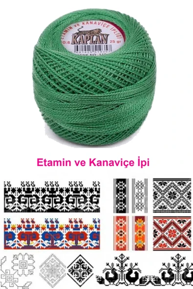 LitaeTrend Kaplan Etamin Ve Kanaviçe İpi 8 No Kod/Renk: 110 - Royaleks - Resim 2