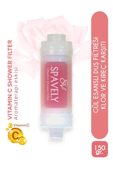 Spavely Gül Esanslı Duş Başlığı Filtresi Arıtması Güney Kore Menşei Klor Kireç Karşıtı Hoş Kokulu 150 gr