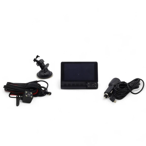 Viges Dokunmatik Araç İçi Yol Kamerası (3 Adet Kamera Set) Siyah - 7