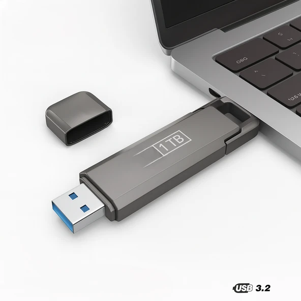 1 TB Flash Bellek USB  TYPE-C Yazma Hızı Darbeye  Dayanıklı Anti Manyetik - 4