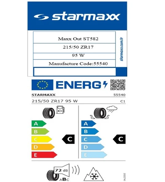 Starmaxx 215/50 R17 Tl 95W Reinf. Maxxout ST582 Oto 4 Mevsim Lastiği (Üretim Tarihi:2025) - Resim 2