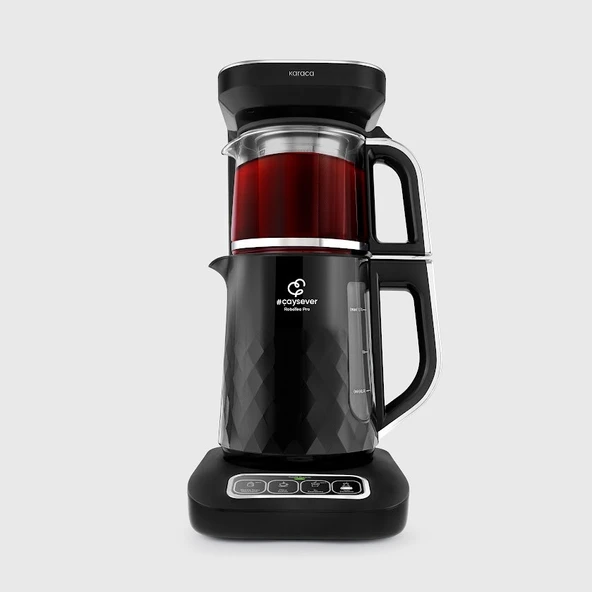 Karaca Çaysever Robotea Pro Quartz 4 in 1 Konuşan Çay Makinesi Black Chrome - Resim 5