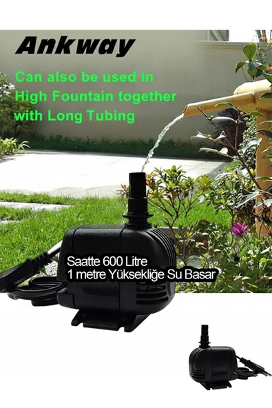 Süs Havuzu Motoru Sump Motor Şelale Motor 1 metre Yüksekliğe Su Yükseltebilir ürün görseli