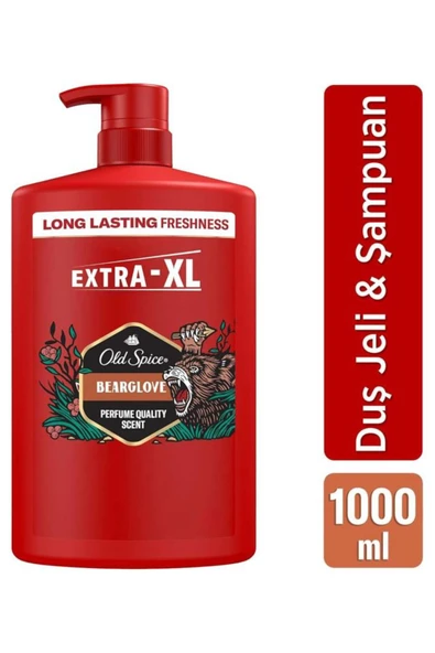 Bearglove 3In1 Erkek Duş Jeli ve Şampuan 1000 ml XXL - 1
