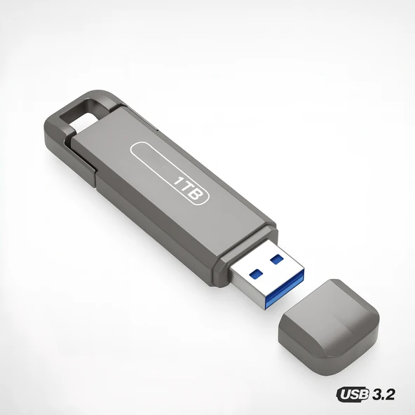1 TB Flash Bellek USB  TYPE-C Yazma Hızı Darbeye  Dayanıklı Anti Manyetik - 3