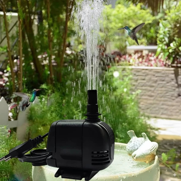 Süs Havuzu Motoru Sump Motor Şelale Motor 1 metre Yüksekliğe Su Yükseltebilir - Resim 7