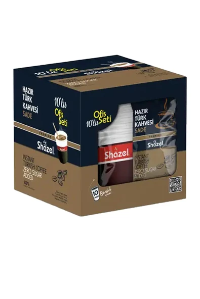 Shazel Ofis Seti Hazır Sade Türk Kahvesi 10 x 7 gr ürün görseli