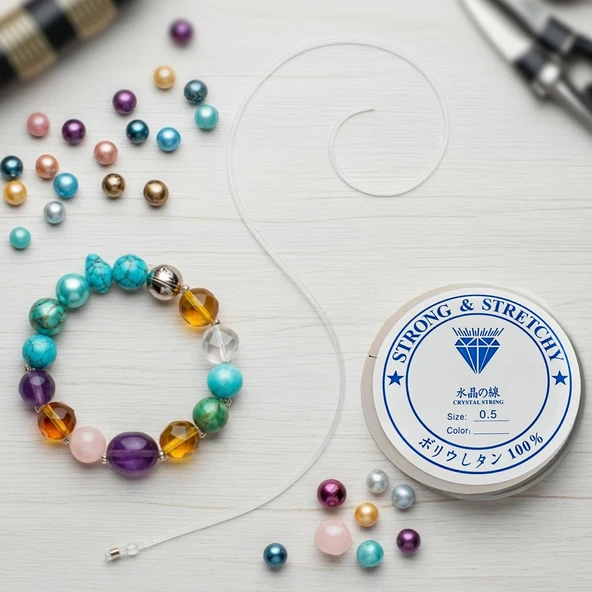 Linea Esnek Misina 0.5 mm 15 mt Takı Misinası 10 Adet - Resim 3