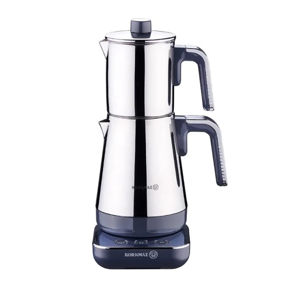 KORKMAZ A850-03 MODERNA ELEKTRİKLİ ÇAY MAKİNESİ (GRİ/KROM)