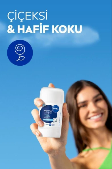 Nivea Kadın Stick Deodorant Derma Control Defend 50 ml,72 Saat Koruma,Alkolsüz,Hyaluron,Pro Vitamin - 6