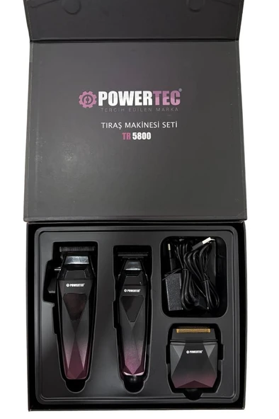 Powertec TR-5800 Saç-Sakal-Ense-Günlük Premium Tıraş Makinesi 3in1 - 3