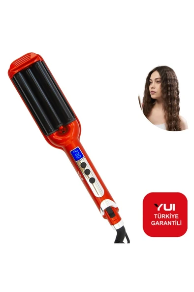 Yui Led Göstergeli Seramik Su Dalgası(WAG) Saç Maşası - 4