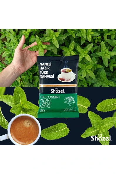Shazel Naneli Hazır Türk Kahvesi 100 gr x 10 Adet - Resim 2