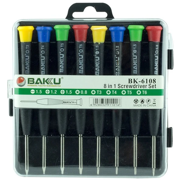 Baku BK-6108 8 in 1 Hassas Tornavida Seti ürün görseli 1