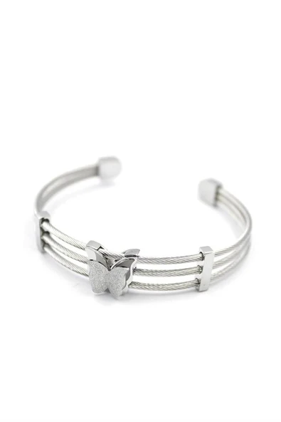 LitaeTrend Kelebek Bilezik - Gümüş - Resim 2