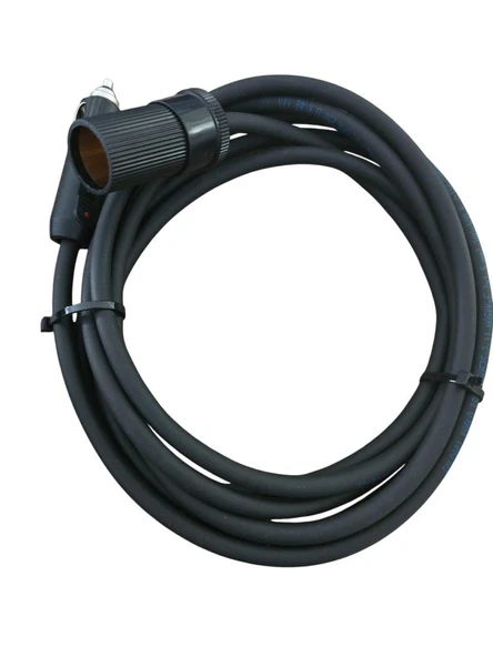Araç Çakmak Uzatma Kablosu 12-24 Volt 16Amper 2 X1,5mm TTR Bakır 3 Mt-Siyah - Resim 3