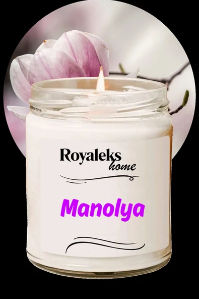 LitaeTrend Doğal Özel Seri Kokulu Dekoratif Kavanoz Mum 210 cc - Manolya Esansı - RYL ürün görseli 1