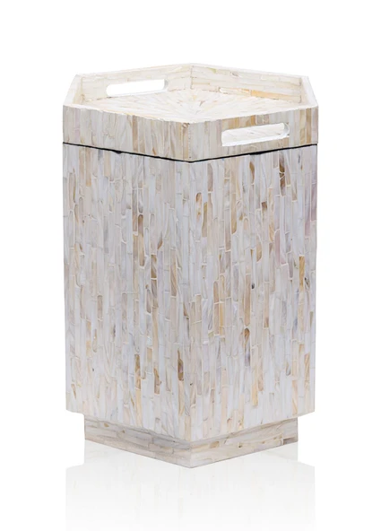 The Mia Sedef Tabure Yan Sehpa 38x33x47 cm TLC0131 ürün görseli