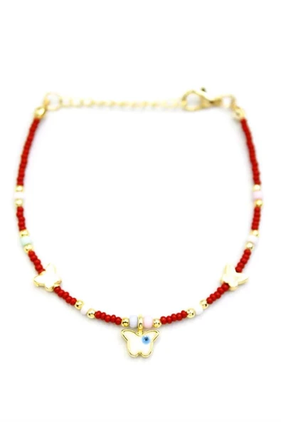 LitaeTrend Kelebek Boncuk Bileklik - Bordo ürün görseli 1