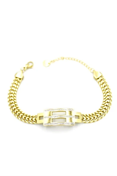 LitaeTrend Taşlı Zincir Bileklik - Altın ürün görseli 1