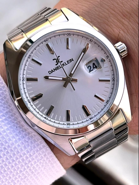 Daniel Klein İtalyan Tasarım Bileklik Hediyeli 2 Yıl Garantili 3 Atm Erkek Kol Saati ES.14137-1 - Resim 2