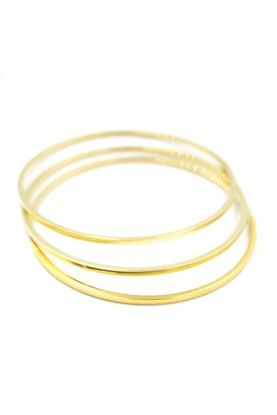 LitaeTrend 3'lü Ajda Bilezik - 60mm - Altın ürün görseli