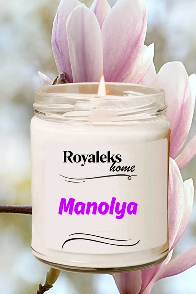 LitaeTrend Doğal Özel Seri Kokulu Dekoratif Kavanoz Mum 210 cc - Manolya Esansı - RYL - Resim 3