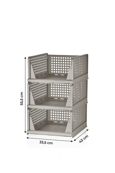 Mithra Life 6 lı Kayar Raf Organizer – Bej Rengi Dolap İçi Kıyafet, Aksesuar Düzenleyici MIT1260 - Resim 5
