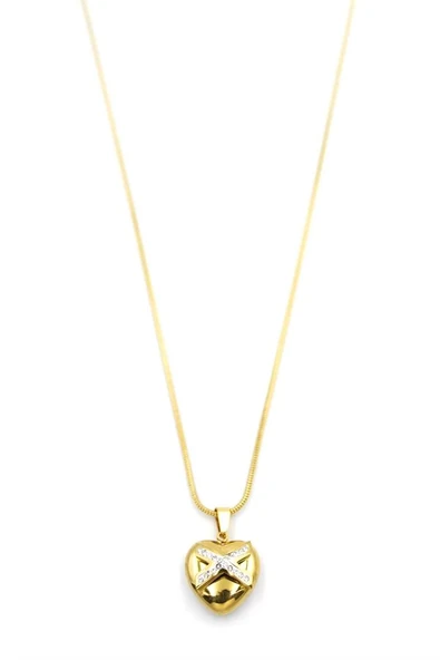 LitaeTrend Kalp Kolye - Altın - Resim 2