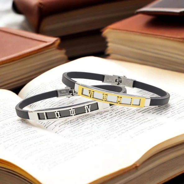 Roma Rakam Desenli Çelik Bileklik 3183SCB005 - Resim 2
