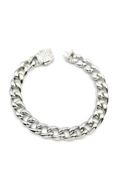 LitaeTrend Zincir Gurmet Bileklik - Gümüş - Resim 2